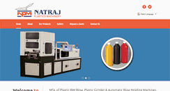 Desktop Screenshot of natrajplasticsmachinery.com