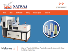 Tablet Screenshot of natrajplasticsmachinery.com